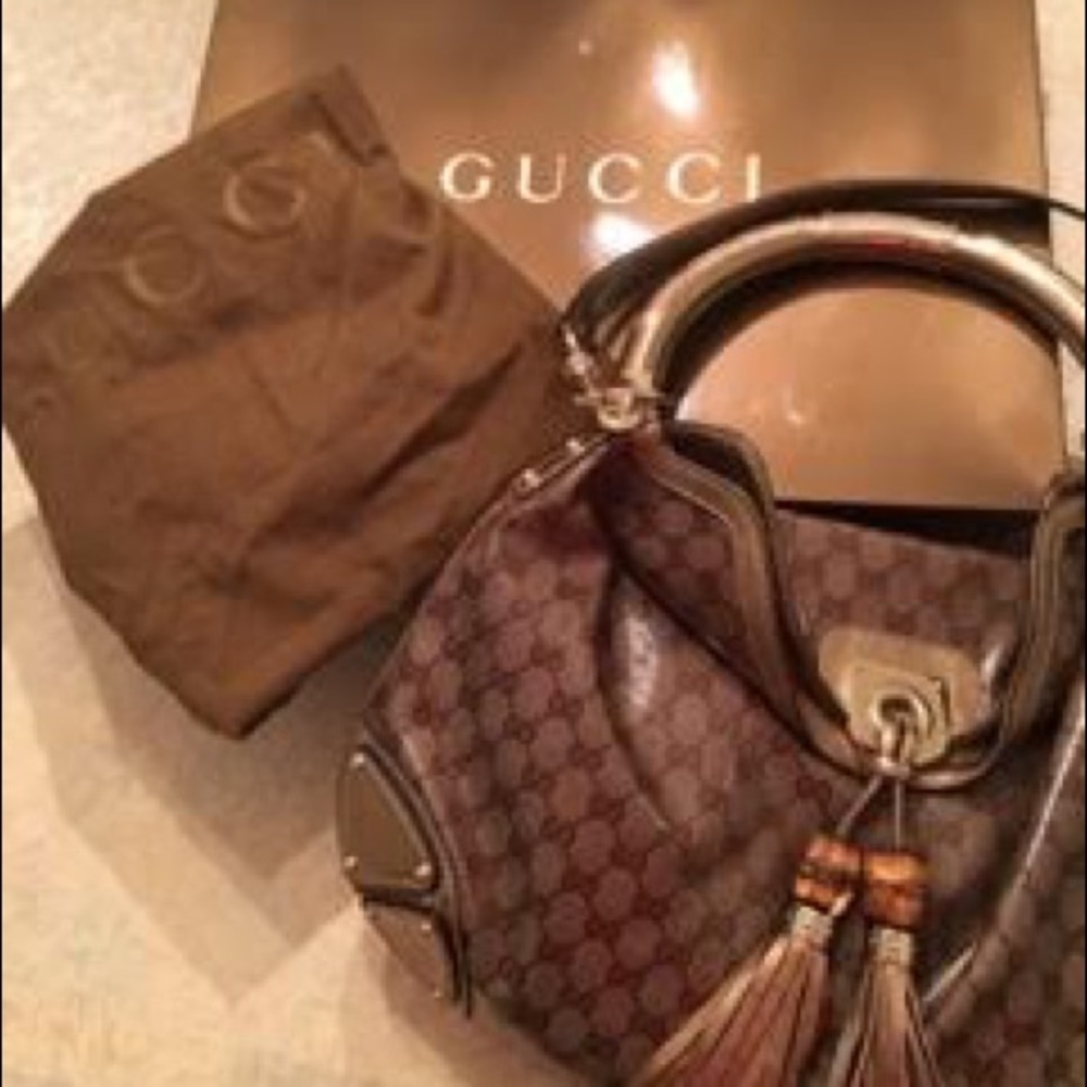 Gucci Crystal Monogram Indy Handbag - Picture 2 of 6